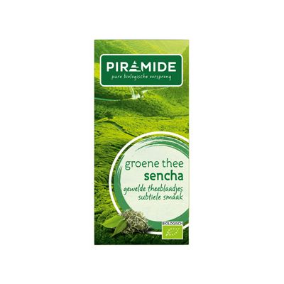 Groene thee sencha van Piramide, 6 x 20 builtjes